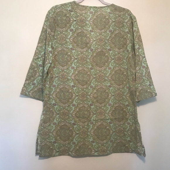 J Crew Paisley Cotton Gauze Tunic Top SZ M N10 - Picture 4 of 5